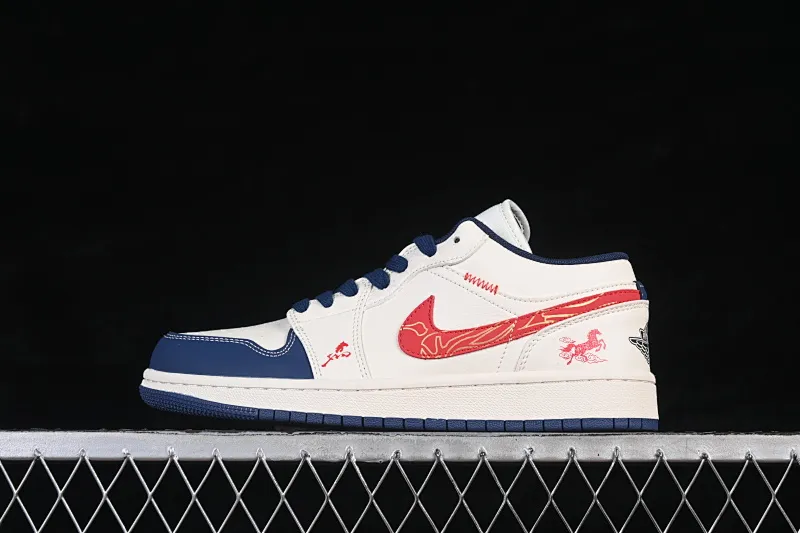 All categories Air Jordan Jordan series basketball shoes Air Jordan 1 Low High-end customized low-top sneakers Air Jordan 1 Low AJ1 Joe 1 Year of the Horse limited high-end customized low-top retro basketball shoes JJ5908-003